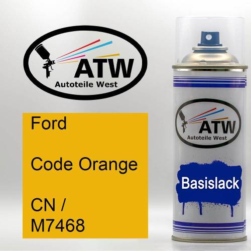 Ford, Code Orange, CN / M7468: 400ml Sprühdose, von ATW Autoteile West.
